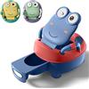 Froadp Vasini per Bambini da 0 a 6 Anni Baby Toilette WC con PU Sedile e Vasino Estensibile Gabinetto Trainer Portatile con Coperchio Rimovibile a Forma di Rana per Neonato (48.5cm, Blu)
