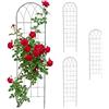 Relaxdays griglia per rampicanti, Set da 4, A x L: 150 x 40 cm, Metallo, Supporto per Rose, Nero