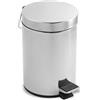 Metaltex 298.324 - Pedale Cube Rotonda in Acciaio Inox, 20 Litri, 29 x 45 cm