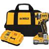 DEWALT 20 V MAX XR senza spazzole senza cavo, 3 velocità ad alta coppia da 1/4 pollici, kit driver di impatto, con batteria XR POWERPACK 8AH e caricatore (DCF860WW1)