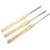 Generic Set di sgorbie a ciotola per tornio in legno - 1/4, 3/8, 1/2, utensili per tornitura in legno per flauto da 57,1 cm, lame in acciaio ad alta velocità da 57,1 cm, manici in legno resistenti e