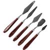 Qcwwy Set di 5 Spatole per Spatola in Acciaio Inossidabile, Spatola per Pittura, per Miscelare Colori, Pittura Acrilica, Strumenti per su Tela
