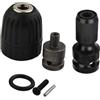Cloudpower Mandrino senza chiave da 0,8-10 mm con attacco UNF da 3/8 e adattatore quadrato femmina da 1/2 a gambo esagonale da 1/4 per aggiornamento utensile