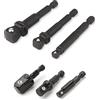 Titan 12001 - Set di 6 adattatori per bussole a percussione, colore nero