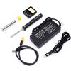 AXADD Mini saldatore elettrico digitale da 65 W, display LCD programmabile, stazione di saldatura digitale a temperatura regolabile (Color : D24 Tips with Supply, Size : Plug)