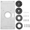 Cerlyiont Tavolo router in lega di alluminio inserisci piastra premium foro centrale di lavorazione del legno durevole 235 mm x 120 mm x 8 mm