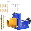 Générique Kit Per Jig Fori Tasca | Guida Di Foratura Inglese Per Fori Palmare Per La Lavorazione Del Legno - Localizzatore di Assemblaggio per Telaio con Raccolta di Polvere | Per L'Installazione 'Armadio