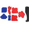 Haofy Kit di Utensili Manuali per Rimozione Mastice con Spalmatore Flessibile Set da 8 Pezzi per Abbellimento Colla per Vetro per Fai da Te per la Casa