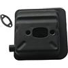 UYTGFO Adatto for silenziatore di scarico for decespugliatore Stihl HS81 HS81R HS81T HS86 HS86R HS86T