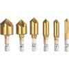 cskky Set di punte for trapano svasatore smussato 1/4' esagonale a 5 scanalature, fresa for for legno, metallo tenero, gomma, plastica, lavorazione del .oth