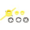 Lylithuif Strumento per filettare tubi in PVC NPT Set di matrici rotonde Strumento idraulico per infilare a mano manuale per raccordi per tubi in lega di plastica 1/2 3/4 1 pollice