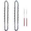 ZHaotn Set di mini motoseghe in acciaio da 8 pollici, catene semi-scalpello con passo da 1/4, 47 maglie di trasmissione, catene da 0,043, parti for il taglio del legno for seghe elettriche