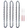 ZHaotn Set di mini motoseghe in acciaio da 8 pollici, catene semi-scalpello con passo da 1/4, 47 maglie di trasmissione, catene da 0,043, parti for il taglio del legno for seghe elettriche