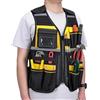 Generic Vest Work, organizer di sicurezza multitasche, 65,59 x 63,2 cm, accessorio per la pulizia della griglia di costruzione, accessorio meccanico per auto con stile classico, per la casa per papà