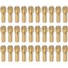 QUARKZMAN 30 Pezzi di Collare in Ottone da 1 Mm per Smerigliatrici Elettriche, Set di Punte per Trapano a Cambio Rapido per Utensili Rotanti, Diametro dell'Asta 4,3 Mm