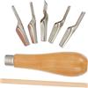 Uonlytech Set di Spatole per Pittura Artistica, Coltelli da Intaglio in Acciaio Inox e Legno, per Lisciare, Sfumare e Mescolare Colore, per Modellazione e Pittura su Tessuto