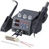 CCZRD Stazione Di Saldatura 800W 2 In 1 Con Display Digitale, Pistola Ad Aria Calda For Rilavorazione SMD, Saldatore, Dissaldatore, Strumenti Riparazione Riscaldamento rapido(KIT2)