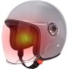Lpoppcx Casco Motociclista Grande | Casco Aperto per Adulti,Equipaggio Protettivo con Visiera per Avventura Pendolarismo Scooter Sportivo