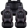 FDCYQW Coprisedili Auto per Nissan Qashqai II (J12) 2021-2024, Set Completo Copri-Sedile Impermeabile Coprisedile Anteriori Confortevole,BlackRed