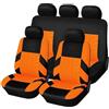 BQKCD Auto Set Coprisedili per Fiat Panda 4×4 / Panda Van/Panda Sport/Panda 100HP / Panda Cross Leather, Set Copri-Sedile Fodere per Anteriori e Posteriori Confortevole Traspirante Accessori Interno
