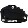 TXDBD Supporto Piastra Di Estensione Per Moto Per Ducati Scrambler Icon Dark Full Throttle 2025, Scrambler 1100 800 Desert Sled Cavalletto Laterale Prolunga(Nero)
