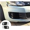 HOTRIMWORLD Griglia per paraurti anteriore, copertura per fendinebbia, per Golf 6 MK6 GTI GTD 2008-2012, nero