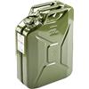 HP Autozubehör Tanica per Benzina stahlbl. 20L Certificazione TÜV GS + Un-pressato. Colore: Verde Oliva