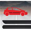 4R Quattroerre.it Modanature Laterali Bumper Paracolpi per F. Punto Evo 5 Porte con Biadesivo 3M