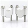 LIANGBAOS Manubrio Riser Clamp Per Fantic Per Caballero 125 500 2018-2024 Montaggio Moto Fat Bar Riser 1 1/8 28mm Riser Manubrio Riser Manubrio Moto(Silver Riser 30mm)