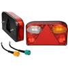 ECD Germany Luci Posteriori Alogeno 12V per Rimorchio con Marchio E11 Attacco a Baionetta Impermeabile Kit 2 Luci Posteriori a 5 Pin per Rimorchio Impermeabile Set di 2 Luci per Veicoli