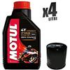 Motul Kit Tagliando moto 4 litri olio Motul 7100 10W30 + filtro 303