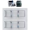 Generico COPPIA GRIGLIE PARASASSI PROTEZIONE FANALI EUROCARGO STRALIS TRAKKER MAN MERCEDES ASTRA L 49 * H 15,5 CM