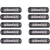 PICAA 10pz Ultra Thin 6LED Luci di Emergenza Ambra Hazard Lampeggiante Luce Stroboscopica Luce Universale per 12-24V Car Truck Trailer Camper Moto Furgone