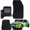 W-Parts SERIE 4 TAPPETI - TAPPETINI IN MOQUETTE NERI PER 208 IBRIDA + MHEV DAL 2022 ->