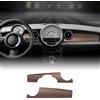 FDAIUN Per Mini Cooper R56 R55 R57 2009 2010 2011 2012 2013 ABS Dash Wrap Dashboard Cover Accessori cruscotto (mogano)