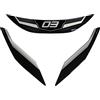 BIKE-label Adesivo decorativo 3D nero compatibile con Yamaha MT-03 Midnicht Black X550302