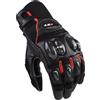 LS2 Spark II Leather Guanti Moto traforati, nero/rosso, L