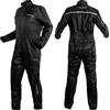 A-PRO Tuta Impermeabile Moto Scooter Anti Pioggia Cerata Completo Antiacqua Nero M