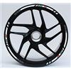 DualColorStampe Confezione Adesivi Set Completo di Cerchi Strisce per Moto per 2 Ruote da 17'' pollici strips Design Sportivo COD.D0062 (Bianco Opaco)