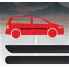 4R Quattroerre.it Modanature Laterali Bumper Paracolpi per V. Tiguan 2007 con Biadesivo 3M