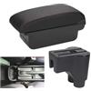 CRRYUQWWM Per Daihatsu Per Terios 2 Bracciolo Box Centrale Contenuto Box Prodotti Interni Auto Bracciolo Stoccaggio Accessori Auto Parti(B1 Black red 3USB)