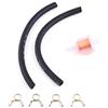 BOROCO Kit Filtro Benzina, Trasparente 6mm Filtro Carburante per Motocicli con Tubi Gomma e Fascette di Serraggio, Compatibile con Mini Moto, Dirt Bike, ATV, Quad 49cc-160cc