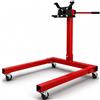 AREBOS Cavalletto Motore Auto 570 kg | Supporto Motore | Rosso | Supporto del cambio e di montaggio | girevole 360° | massiccio e robusto | 570 kg | rosso