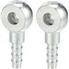 A ABSOPRO Raccordi Banjo Universali per Tubi con Barbetta Adattatore per Linea Carburante per Moto Auto Colore Argento - Confezione da 2 Diametro Interno 8 mm, Diametro Esterno 8 mm