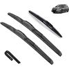 Autopixl Spazzole tergicristallo compatibili con Nissan Leaf 2 MK2 2017-2023 ZE1 Plus Parabrezza anteriore Parabrezza Lunotto posteriore Spazzole Rondella Essuie-glace 2018 (Color : Front Rear, Size : RHD