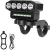 Lhdktee Moto LED Fendinebbi Per Faretti Per Motociclette Fari A LED Senza Fili 8/5 20/12 6 Modalità Illuminazione, Luci Bicicletta Portatili Impermeabili Ricaricabili(5LED)