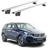 OMAC Barre Portatutto Alluminio TÜV geprüft per BMW X1 U11 2022-2026 - per Rail Tetto Integrati - T Nut - Max 100 kg - 2 Schlösser Argento