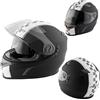 A-Pro Casco Integrale Moto Scooter Touring Visiera Interna Parasole Viaggio Nero L