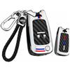Ysbxitu Guscio Chiave in Fibra di Carbonio Texture Adatto per Opel Astra J Adam Corsa D Meriva Insignia Mokka Zafira Tourer Buick Chevrolet 2012-2018 2 Tasti Custodia Chiave Case Band Car Keychain - B