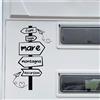 Generico Adesivo sticker camper frase frasi CARTELLO MARE MONTAGNA LAGO -caravan roulotte- accessori grafiche fiancata scegli colore cod.1975 (070 Nero, cm 35 x 57)